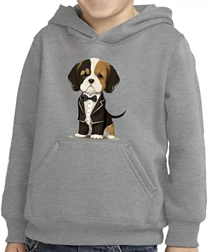 Hoody-Пуловер за деца с принтом Кучета - Сладък Hoody Отвътре с Гъба - Художествена Hoody за деца
