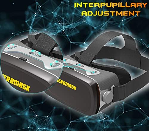 Слушалки виртуална реалност с контролер - Игра във виртуална реалност - 3D очила, съвместими с iPhone 11 XR Samsung