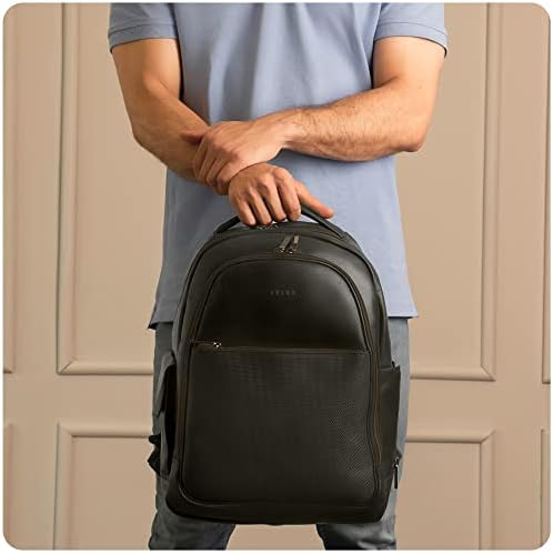 Мъжка кожена раница VELEZ - 15-Инчовата чанта за лаптоп - Раница за бизнес Пътувания - Тънка Дизайнерска чанта за
