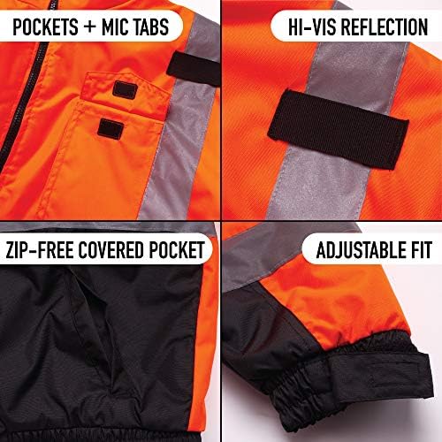 Bass Creek търговци на дрехи Мъжки дрехи ANSI/ ISEA Защитно яке повишена видимост клас 3 - Защитно покритие за работно