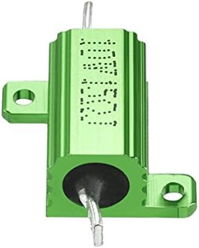 uxcell® Резистор в Алуминиев корпус 10 W 15 Ω с Зелена Метална Намотка за Led Конвертор с Основен Часова 10W15RJ
