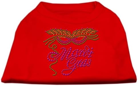 Тениска Mirage Pet Products Mardi Gras Rhinestud, X-Large, Червена