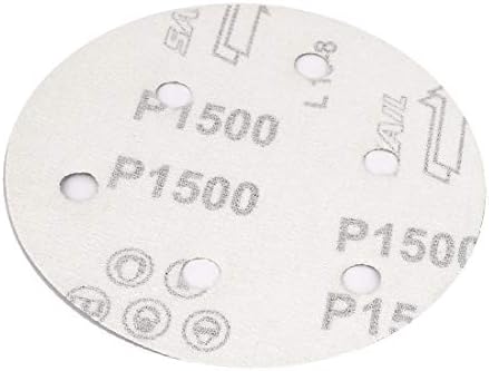X-DREE Диаметър 125 мм, размер на 1500 мм, 6 дупки, Шлайфане лист с плетене на една кука и линия, диск 10 бр.