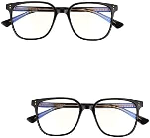 DOITOOL Home Tool 2 бр Силни Очила TR90 с Анти-Синя Светлина, Квадратни Оптични Очила унисекс