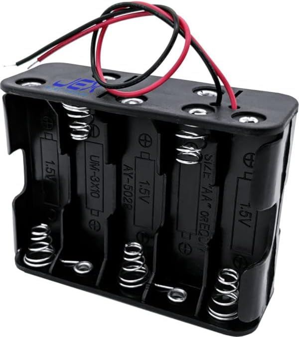 Jex Electronics Ten/10X AA САМ Притежателя на батерията Калъф Кутия База 15 /12 Волта с Оголенными краищата