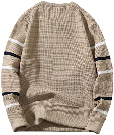 Мъжки Моден Пуловер, Яке, Случайни Мъжки Пуловер с дълъг ръкав и кръгло деколте, Без Пуловер, Мъжки Пуловер