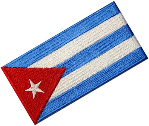 Нашивка с бродирани Флага на Куба, Кубинското Желязо, Пришитое Към Националния Гербу