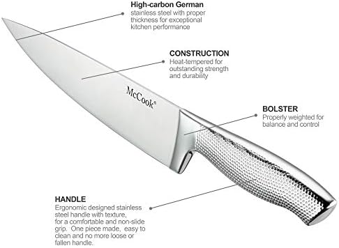 MC20 17 Бр., Набор от Немските Ножове И Края От Неръждаема Стомана + Комплекти Кухненски Прибори McCook MC60 От