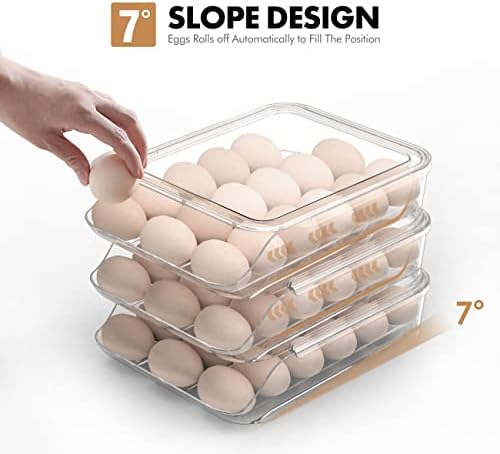 Държач за яйца SEESPRING за хладилник, Контейнер с 36 на яйца За хладилника, Кутия за съхранение на Пресни яйца за хладилник,