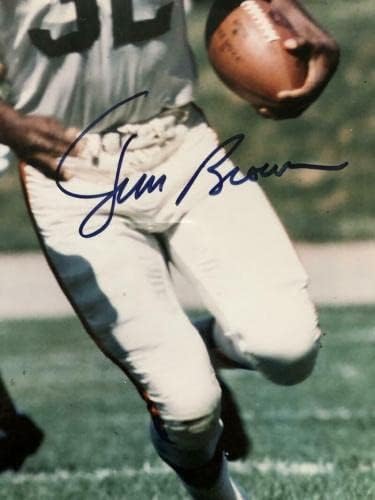 Джим Браун Снимка С Автограф Автограф футболна рамка PSA PSA/ ДНК - Снимки NFL с автограф