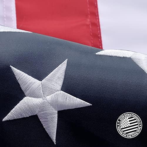 Американски Флаг VICDRIA 5x8 Фута, Улични Знамена на САЩ премиум-клас, Сверхпрочный, Оксфорд, Полиестер, 420D, Бродирани Звезди, Месингови Втулки