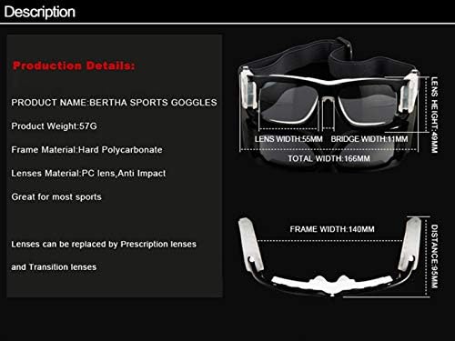 Mcolics Спортни Баскетболни Очила Защитни Очила за Възрастни Младежки Футбол, Волейбол, Хокей, Ръгби