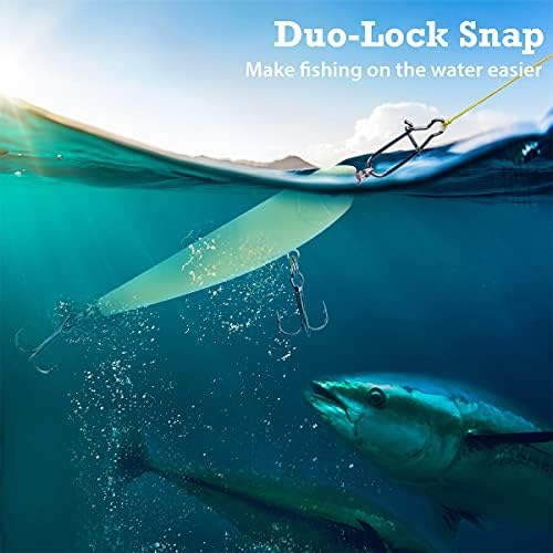 Jeeksoon Terminal Tackler, Риболовни Клипове Duo Lock Snap От Твърда Тел от Неръждаема Стомана, Быстросменная Стръв