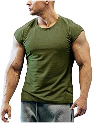 Мъжки Мускулна Тениска 4ZHUZI, Тениски За тренировки Във фитнеса С Къс Ръкав, Абсорбиращи Влагата Ризи За Активно Бягане