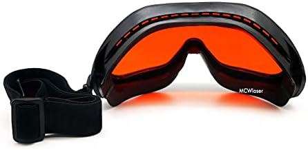 MCWlaser Лазерни Защитни Очила OD 5 + 190-540nm Лилаво/синьо/Зелено/UV Лазерни Защитни Очила за 355nm 405nm 445nm 447nm 450 нм 460 нм 473 нм 515 нм 520 нм 532 nm Тип усвояване на ЕП-3 Стил 10