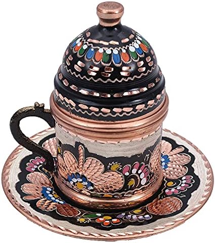 Комплект Чаши Кафе на LaModaHome за Еспресо, Турски, Арабски Гръцки Набор от Кафе, утайка от Чаша за жени, Мъже, Възрастни,