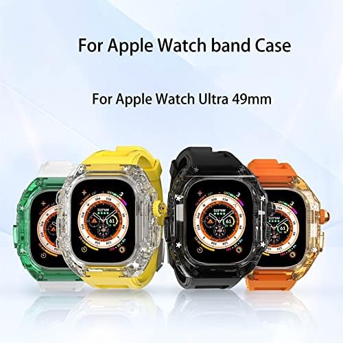 HEPUP За Apple Watch Ultra 49 мм Калъф band Series 8 7 6 5 4 SE Каишка-гривна Каишка За часовник министерството на отбраната