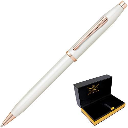 Дръжки Dayspring Персонални дръжка с кръст | химикалка писалка с перламутровым бял лак Cross Century II с надпис. Потребителска гравиране с вашето име, или чрез лично съобщение