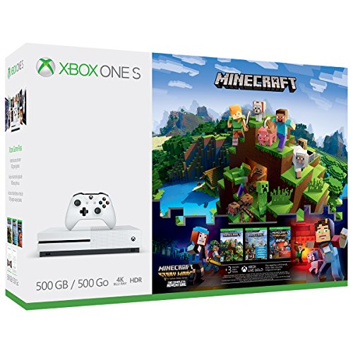 Конзола Xbox One S обем 500 GB - Minecraft Complete Adventure Пакет [спиране на производството]