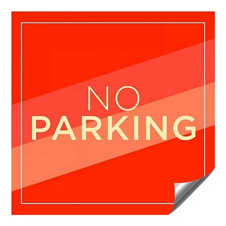 Без паркинг - Модерна диагонал Сверхпрочная Промишлена Самозалепваща Алуминиева Стикер на стената | 36 x 36
