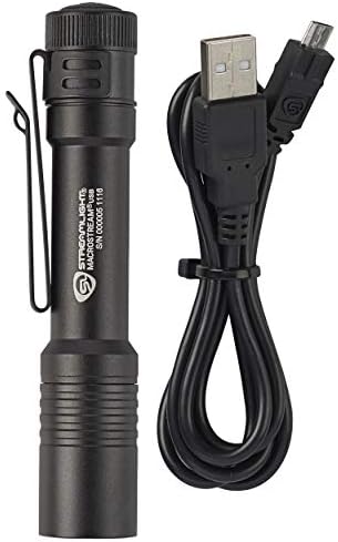 Streamlight 66320 MacroStream USB Компактна Акумулаторна фенерче на 500 Лумена с Каишка за китка, щипка за шапки