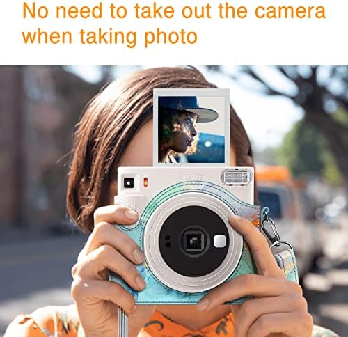 Защитен калъф Fintie за фотоапарат непосредствена печат Fujifilm Instax Square SQ1 - Калъф от веганской кожата Премиум-клас