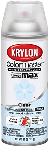 Krylon K05130107 Акрил ColorMaster Кристално чиста, Лъскава, Прозрачна, 11 грама.