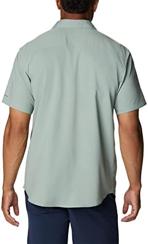Однотонная риза Columbia Men ' s Utilizer II с къс ръкав, Летен Прасковен цвят, 2X Размера на Big