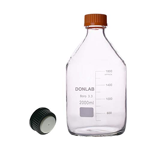 DONLAB MBP-10L1 Боросиликатное Стъкло 10000 мл/10Л Кръгла Бутилка За Реактиви с 1 Отвор За Подвижна фаза GL45
