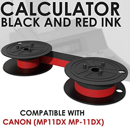 6 Черно-червени сменяема лента за калкулатор, съвместима с Canon (MP11DX MP-11DX) и колан за гмуркане Running Water Аква Jogger
