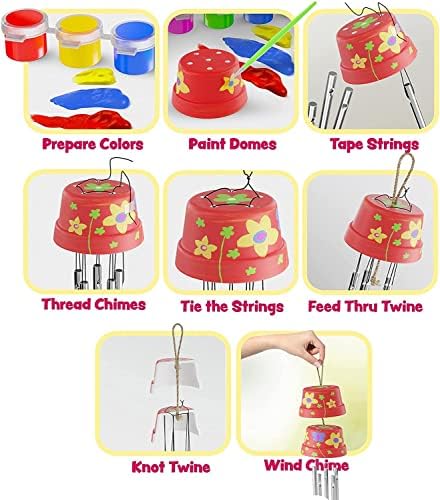 Комплект за изработка и colorization вятърни камбанки - Подарък за момичета и момчета на Различна възраст 4, 5, 6, 7,