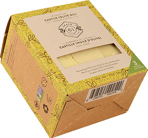 Кутия 61, Естествено Веганское сапун, Кастилия, 3 опаковане, ръчно изработени Сапуни С Етерични масла премиум-клас, Сапун