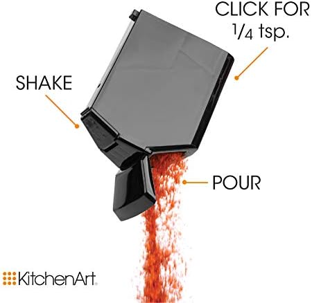 Въртележка за автоматично измерване на размера на кухненски аксесоари Art Select-A-Spice 12 офиси Черен на цвят, 8,75x8,75x6