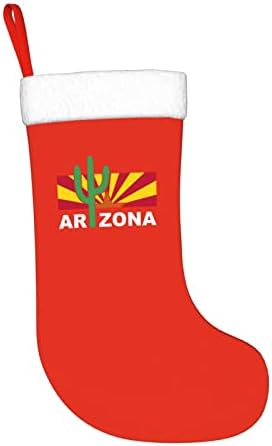 Сладък Варфариновый Кактус, Флаг Аризона, Коледни Чорапи, Украшения за Елхи, Коледни Чорапи за Коледа на Празнични партита,