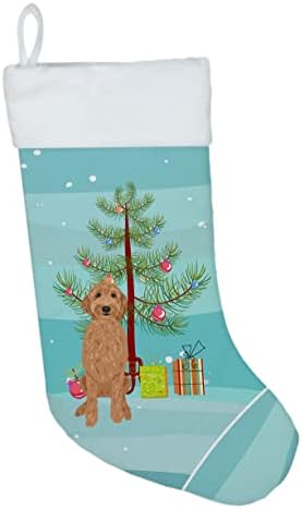 Caroline's Treasures WDK3025CS Doodle Liver 3 Коледен Коледен Чорапи, чорапи за окачване на камината, Коледен