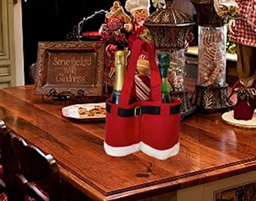Подаръчни пакети с коледна украса – Бижута за бутилки, Празнични пакети, Декорация на масата, за купоните в Пуловер - Дизайн на облекло на Дядо Коледа, Коледна прибо