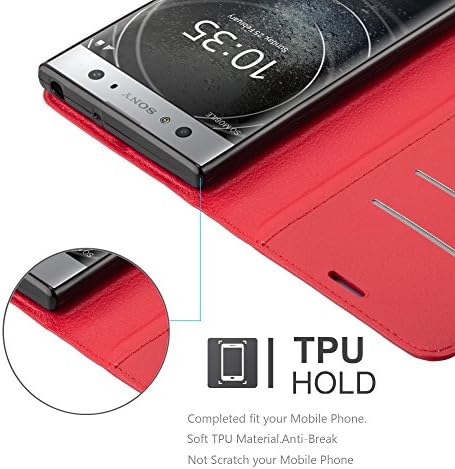 Калъф-за награда Cadorabo, съвместим с Sony Xperia XA2 Ultra, цвят Candy RED Apple - с магнитна закопчалка, функция поставки
