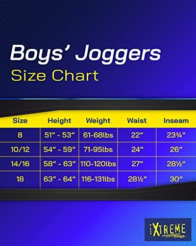 Спортни панталони за момчета iXtreme - 4 комплекта флисовых панталони за джогинг Active Tech с джобове (Размер: 8-18)