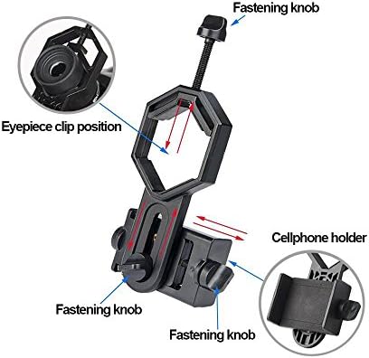 Универсален адаптер за телескопа мобилен телефон, Работещ С Бинокулярным Монокулярным Визуално микроскоп за iPhone,
