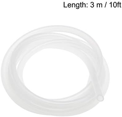 силиконова тръба uxcell, 3/16(5 мм) ID x 9/32 (7 мм) OD 10 фута Гумена Тръба Въздушен Маркуч Водопровод за Изпомпване