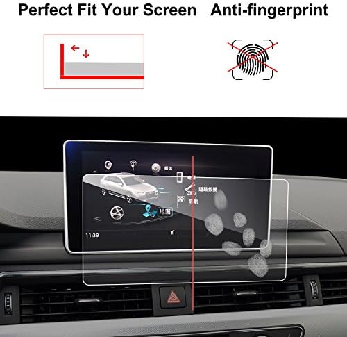 Защитно фолио за екран за навигация на автомобила LFOTPP за 2017 2018 2019 A4 B9 A5 Allroad Q5 2 mmi 8,3 Инча, Закалено Стъкло Твърдост 9H, Авто Информационно-Развлекателен Стереодисплей,