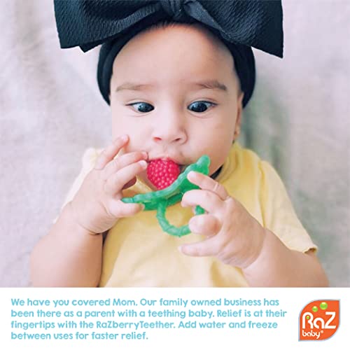 Мека силиконова играчка-прорезыватель RaZbaby за бебета и за бебета от 3 м +, Текстурирани dummy за улесняване на никнене на млечни зъби Berrybumps - Успокоява възпалени венци -