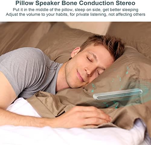 Стереофоничен Говорител с костна проводимост TOAOB на възглавницата, Bluetooth Слушалки за дълбок сън, Апарат