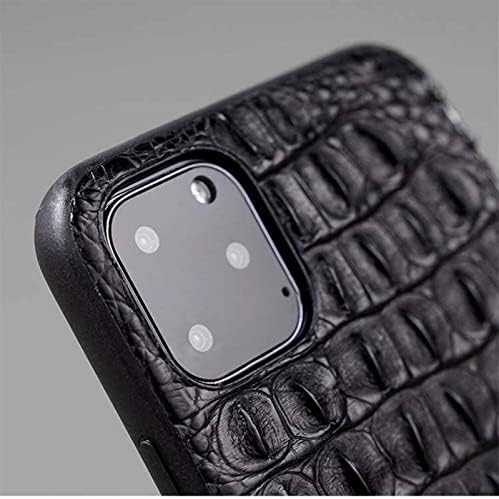 EIDKGD Черна делото от крокодилска кожа за iPhone 13 Pro Max (2021) 6,7-Инчов бизнес-устойчив на удари калъф [Защита на екрана
