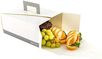 Прибори за хранене Bio Tek 9 x 7 x 3-Инчов Кутии за храна, 100 Жиростойкие Контейнери за храна за вкъщи - С