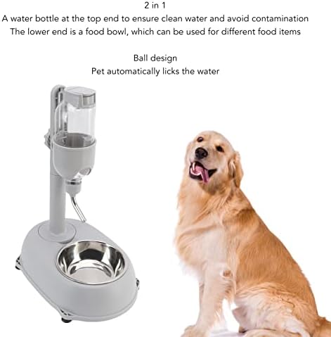 ASHATA Купа-Опаковка за вода за домашни любимци, Купа За Котки и Кучета, богат на функции Подвижната Автоматична Пиенето