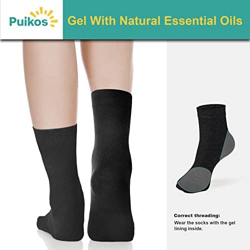 Овлажняващи чорапи Puikos за Жени И Мъже, Сухи Чорапи за Краката, Чорапи за Възстановяване на Напукани Пети, Гел