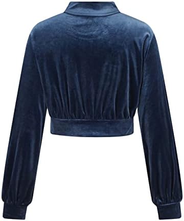 Дамски Елегантни Блузи с дълъг ръкав и Кръгло деколте, Реколта Кадифе Блуза, Велюровый Пуловер, Ежедневни Обикновена Ризи,