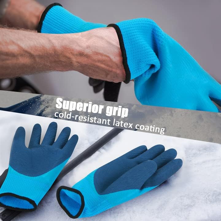 ZEuoTra 7 Чифта Непромокаеми зимни работни ръкавици, мъжки и женски, работни ръкавици за студено време, които Предпазват