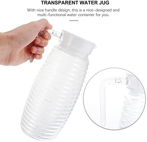 Стъклен чайник Wakauto Стъклена Кана за вода Акрилна Кана Прозрачна Пластмасова Кана с Капак, Кана за напитки, Вода